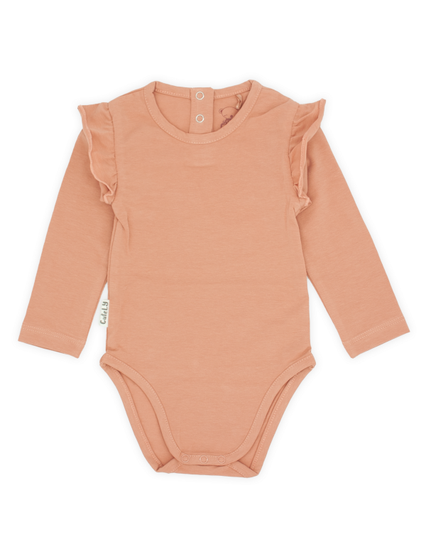 Ruffle romper 'Rust pink'